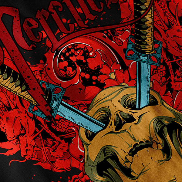 No Mercy Killer Head Mens Long Sleeve T-Shirt