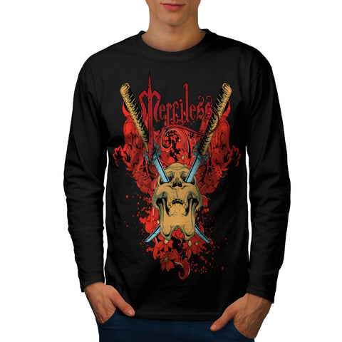 No Mercy Killer Head Mens Long Sleeve T-Shirt
