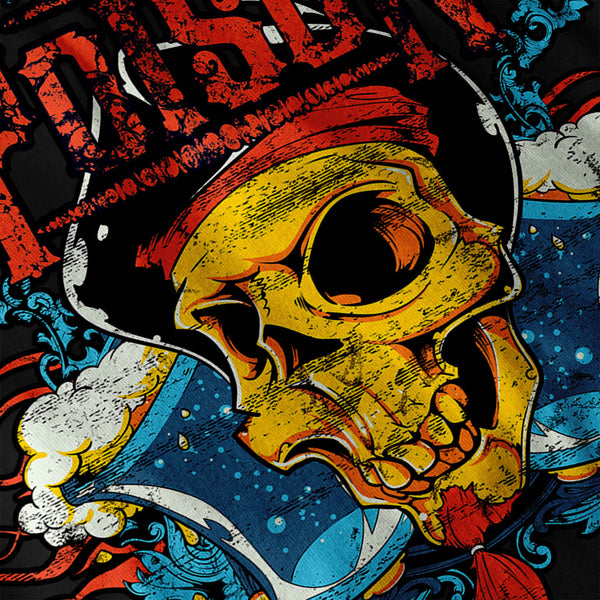 Poison Pirate Skull Mens Long Sleeve T-Shirt