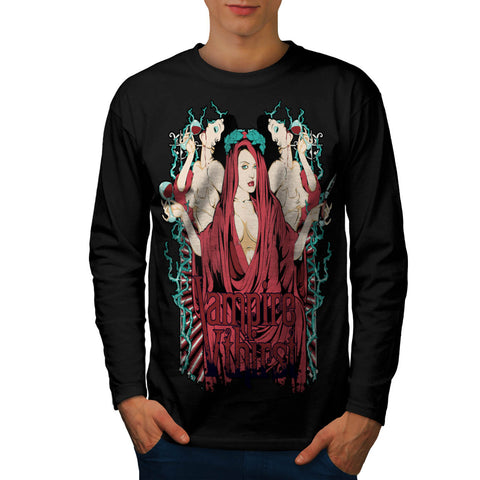 Vampire Thirst Blood Mens Long Sleeve T-Shirt