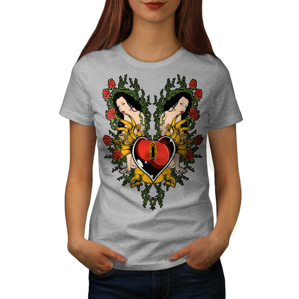 Key To My Heart Love Womens T-Shirt