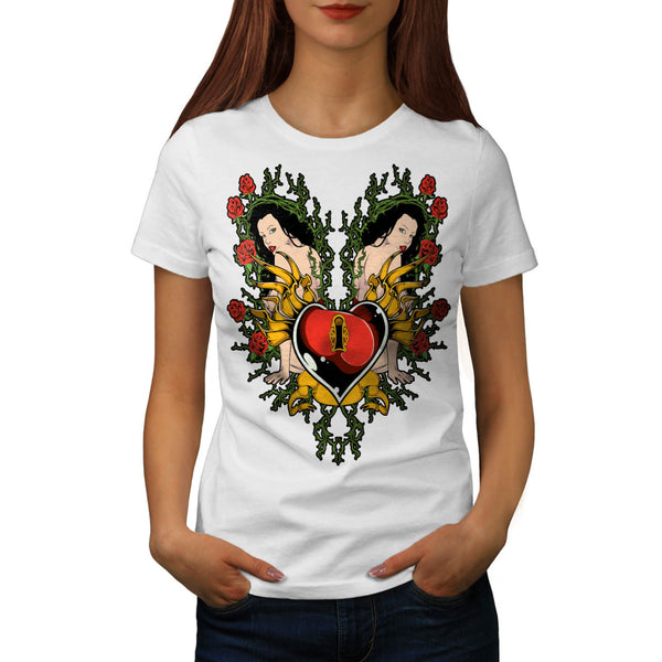 Key To My Heart Love Womens T-Shirt