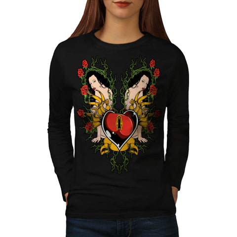 Key To My Heart Love Womens Long Sleeve T-Shirt