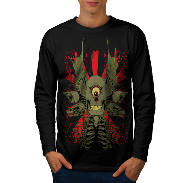 Scary Evil Cyclops Mens Long Sleeve T-Shirt