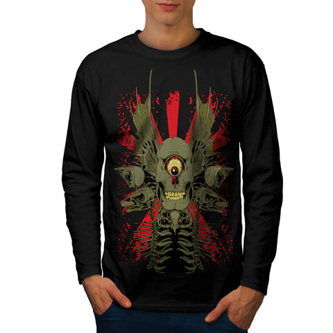 Scary Evil Cyclops Mens Long Sleeve T-Shirt
