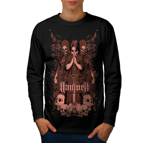 Damned Ghost Hell Mens Long Sleeve T-Shirt
