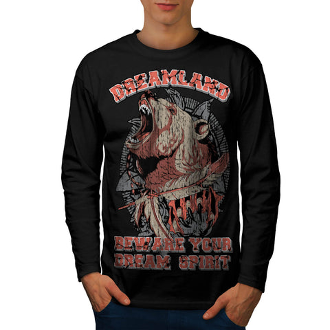 Dream Land Wild Bear Mens Long Sleeve T-Shirt