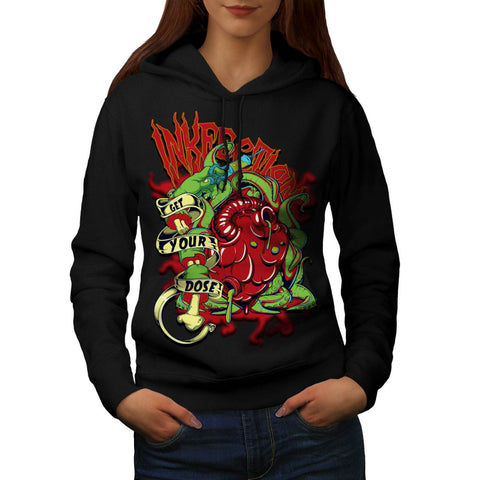 Ink Infection Tattoo Womens Hoodie