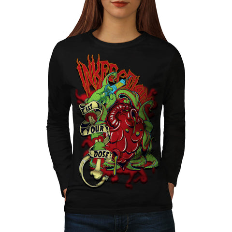 Ink Infection Tattoo Womens Long Sleeve T-Shirt