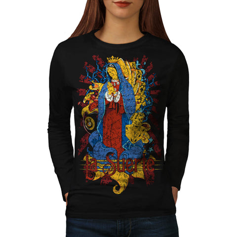 Mary Magdalene Card Womens Long Sleeve T-Shirt