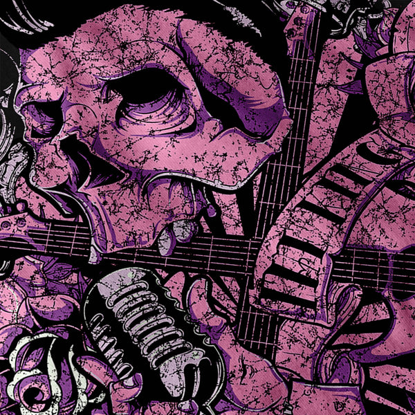 Music Guitar Skull Mens Long Sleeve T-Shirt