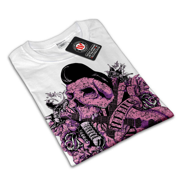 Music Guitar Skull Mens T-Shirt