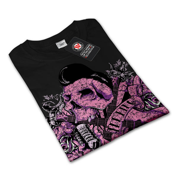 Music Guitar Skull Mens Long Sleeve T-Shirt