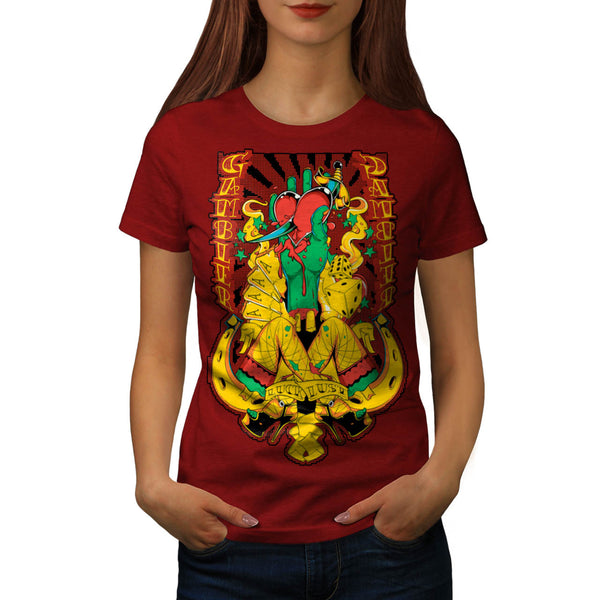 Gambler Luck Lust Sin Womens T-Shirt