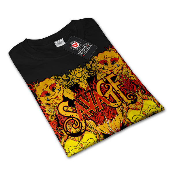 Savage Samurai Mask Mens Long Sleeve T-Shirt