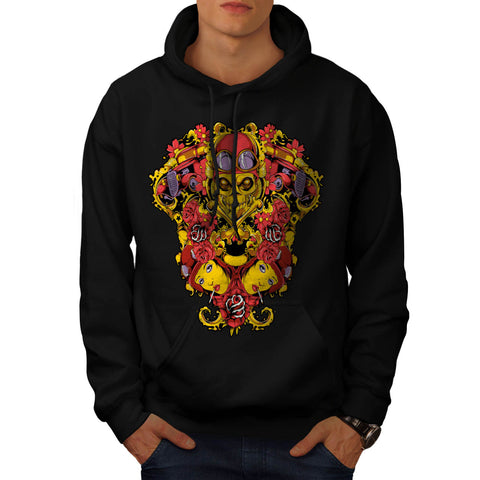 Skeleton Pilot Horror Mens Hoodie
