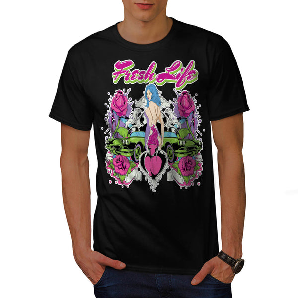 Fresh Life Motor Car Mens T-Shirt