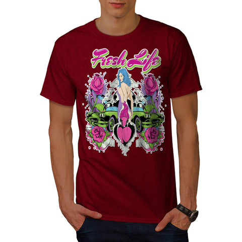 Fresh Life Motor Car Mens T-Shirt