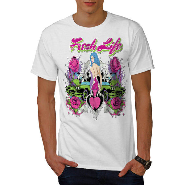 Fresh Life Motor Car Mens T-Shirt