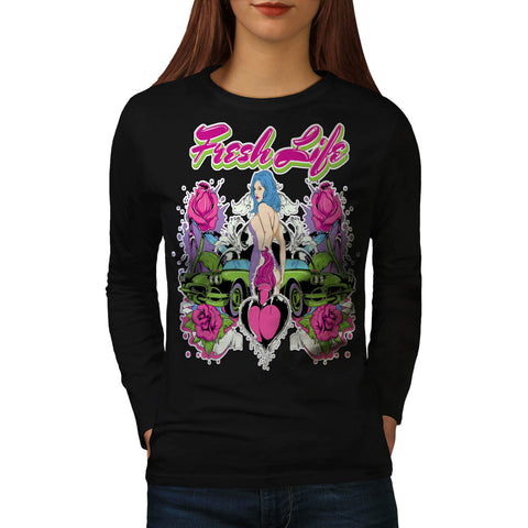 Fresh Life Motor Car Womens Long Sleeve T-Shirt