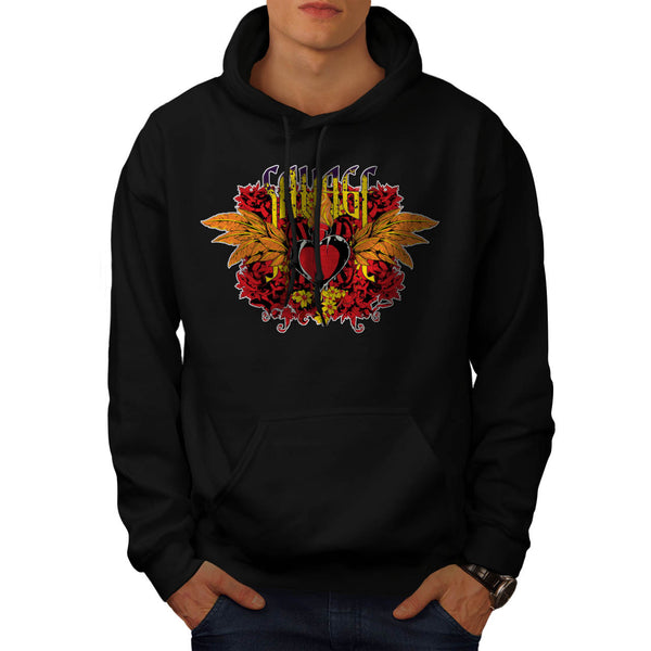 Savage Love Heart USA Mens Hoodie