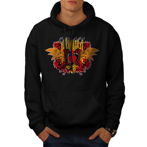 Savage Love Heart USA Mens Hoodie