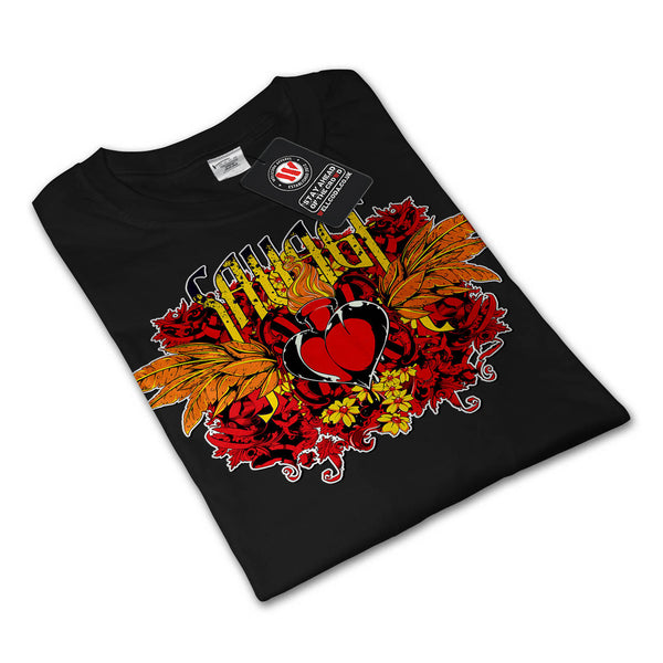 Savage Love Heart USA Mens Long Sleeve T-Shirt