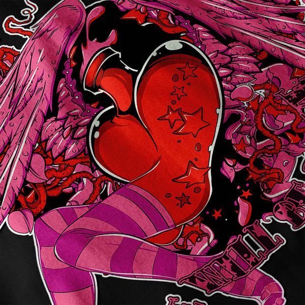 Cartoon Love Girl Fly Mens Long Sleeve T-Shirt