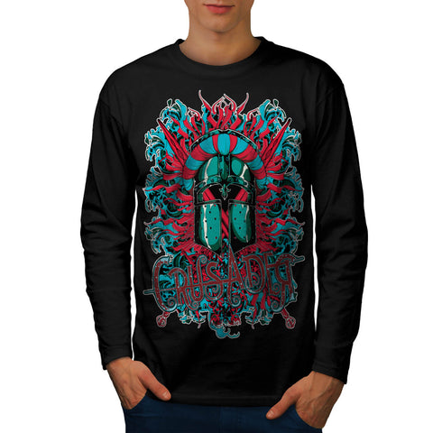Crusader Knight Hero Mens Long Sleeve T-Shirt