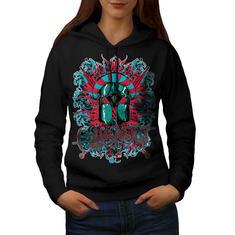 Crusader Knight Hero Womens Hoodie