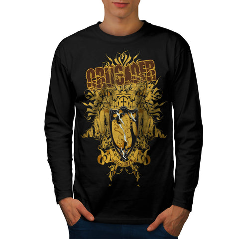 Crusader Knight Hero Mens Long Sleeve T-Shirt