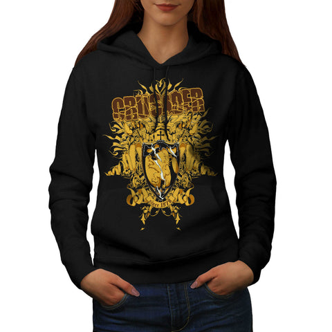 Crusader Knight Hero Womens Hoodie