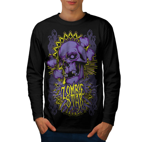 Monster Zombie Star Mens Long Sleeve T-Shirt