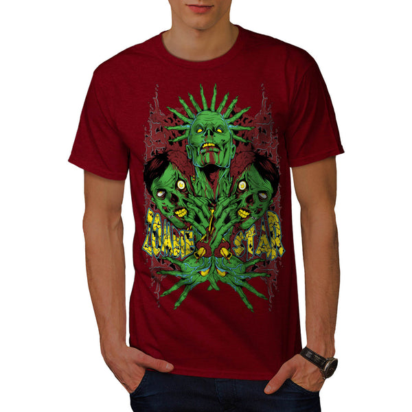 Monster Zombie Star Mens T-Shirt