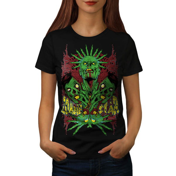 Monster Zombie Star Womens T-Shirt