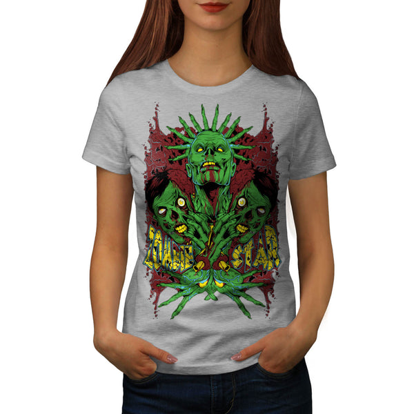 Monster Zombie Star Womens T-Shirt