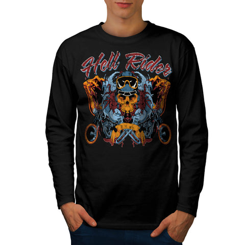 Hell Rider Chopper Mens Long Sleeve T-Shirt