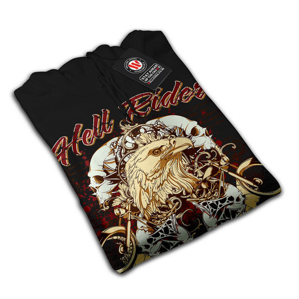 Hell Rider Biker Life Mens Hoodie