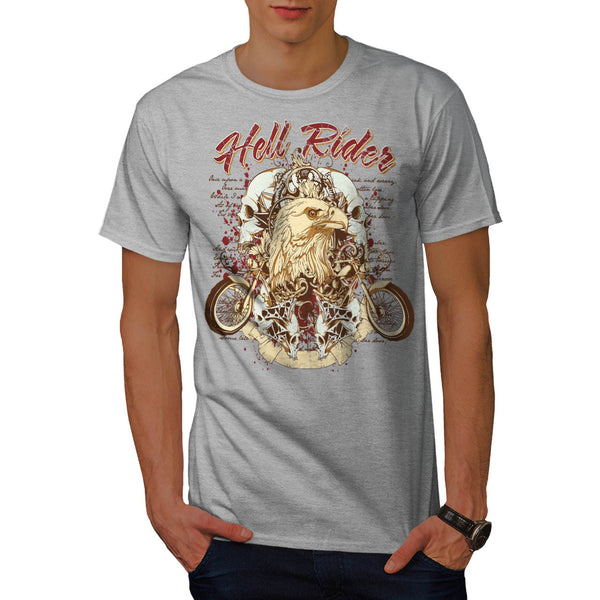 Hell Rider Biker Life Mens T-Shirt