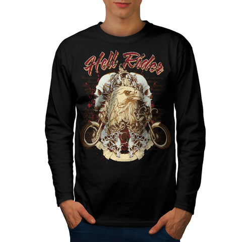 Hell Rider Biker Life Mens Long Sleeve T-Shirt