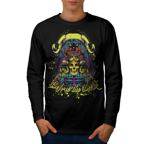 Before Dark Zombie Mens Long Sleeve T-Shirt
