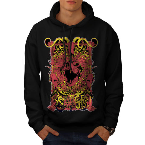 Savage Monster Death Mens Hoodie