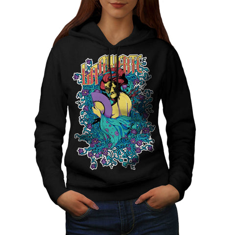 Japan Hell Ghost Lady Womens Hoodie