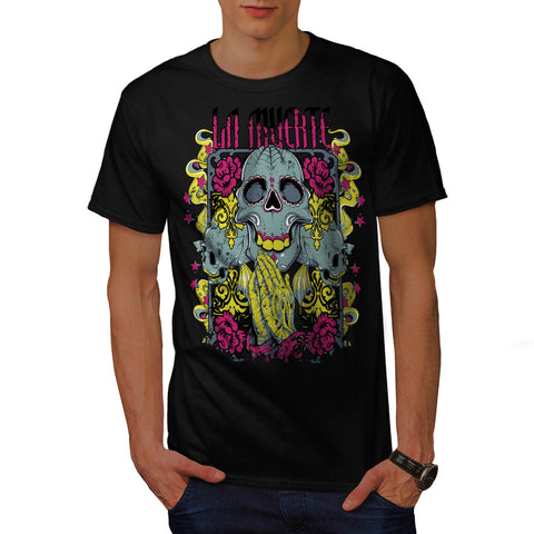 Ghost Skull Prayer Mens T-Shirt