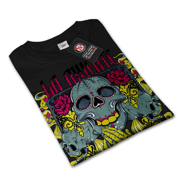 Ghost Skull Prayer Mens Long Sleeve T-Shirt