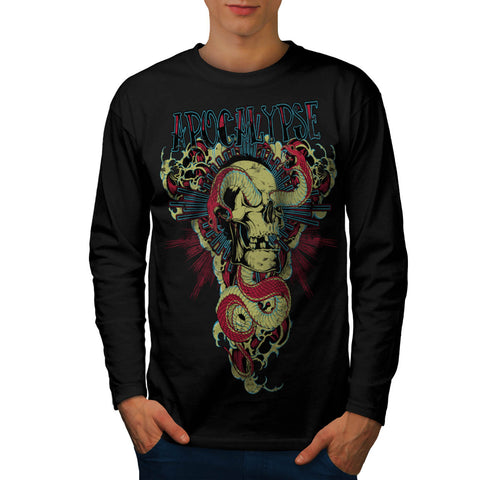 Snake Apocalypse Bite Mens Long Sleeve T-Shirt