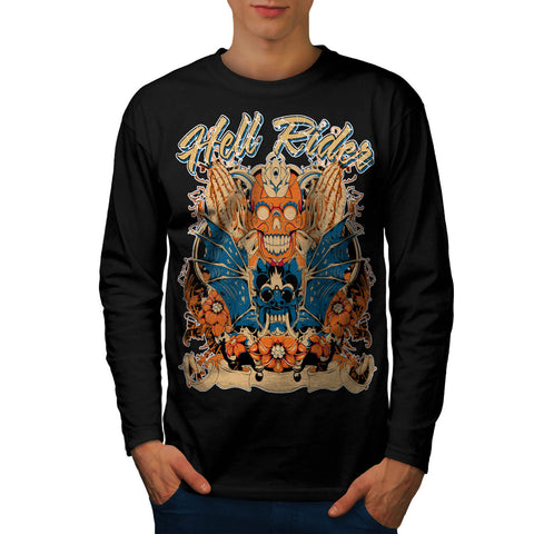 Hell Rider Samurai Mens Long Sleeve T-Shirt