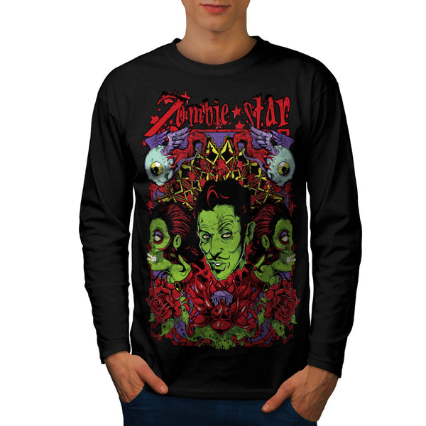 Zombie Star Group Wax Mens Long Sleeve T-Shirt