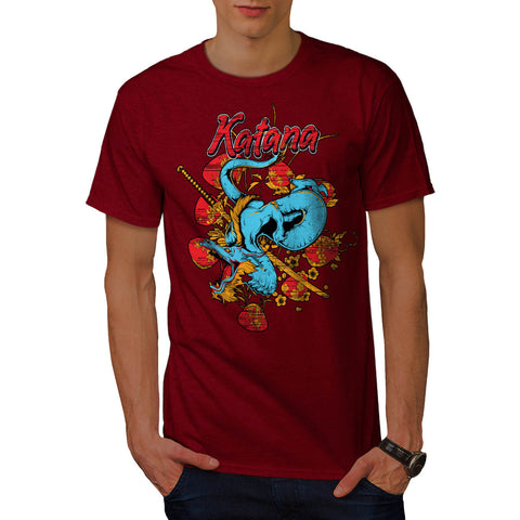 Katana Dragon Slayer Mens T-Shirt