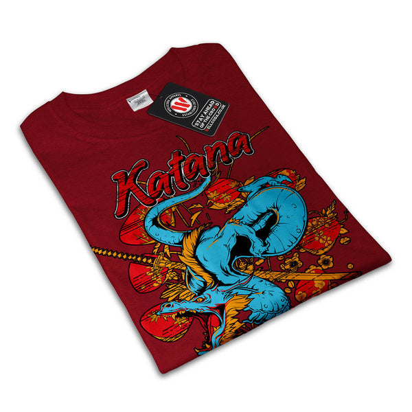 Katana Dragon Slayer Womens T-Shirt